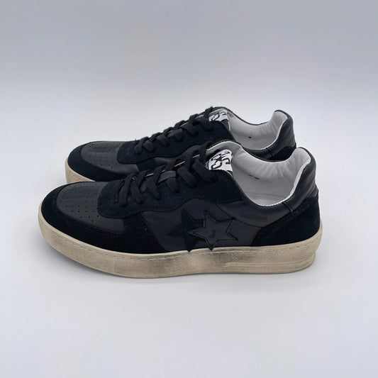 Sneakers in pelle - bianco nero