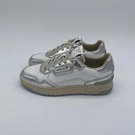 Sneakers basket low best - bianco argento