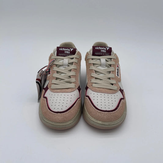 Sneakers basket low best - bianco rosa bordeaux