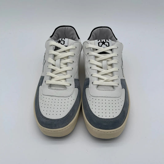 Sneakers in pelle - bianco blu