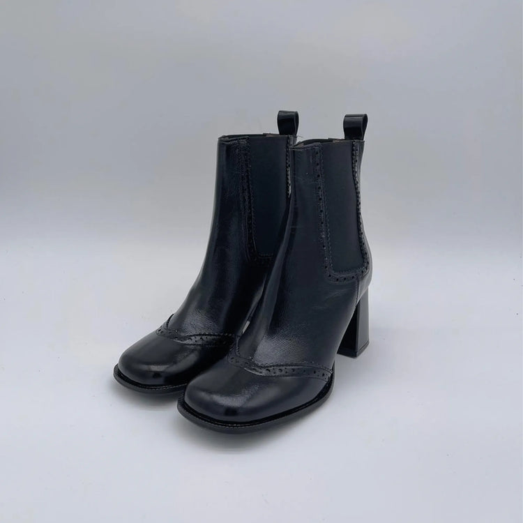 Stivaletto con elastici - nero naplack