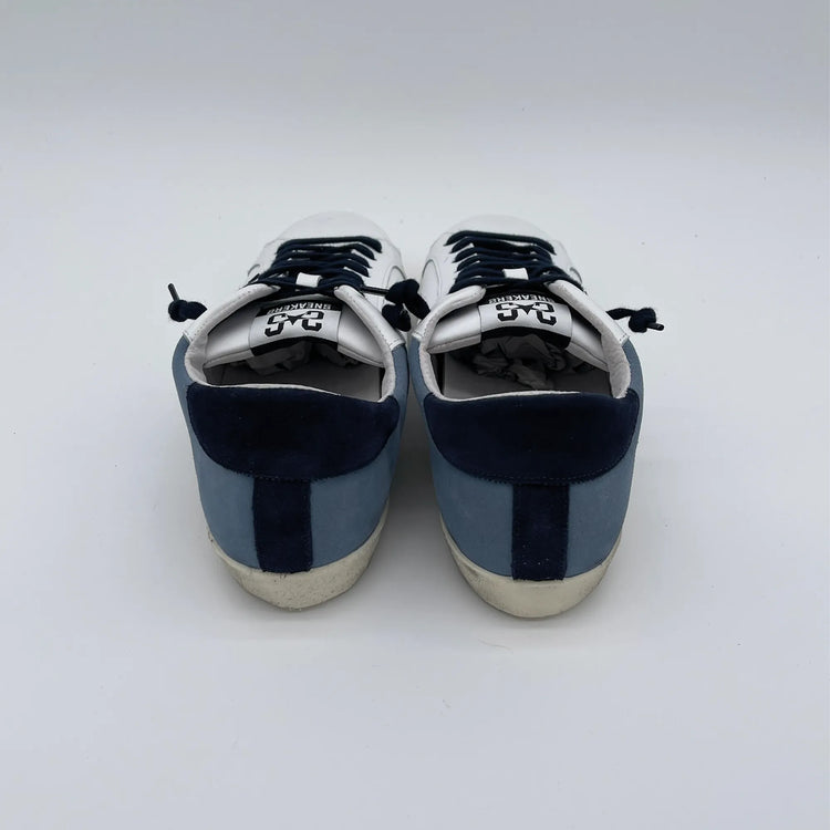 Sneakers in pelle - bianco blue