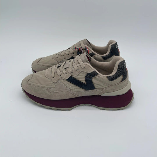 Running plus con dettagli - beige nero bordeaux